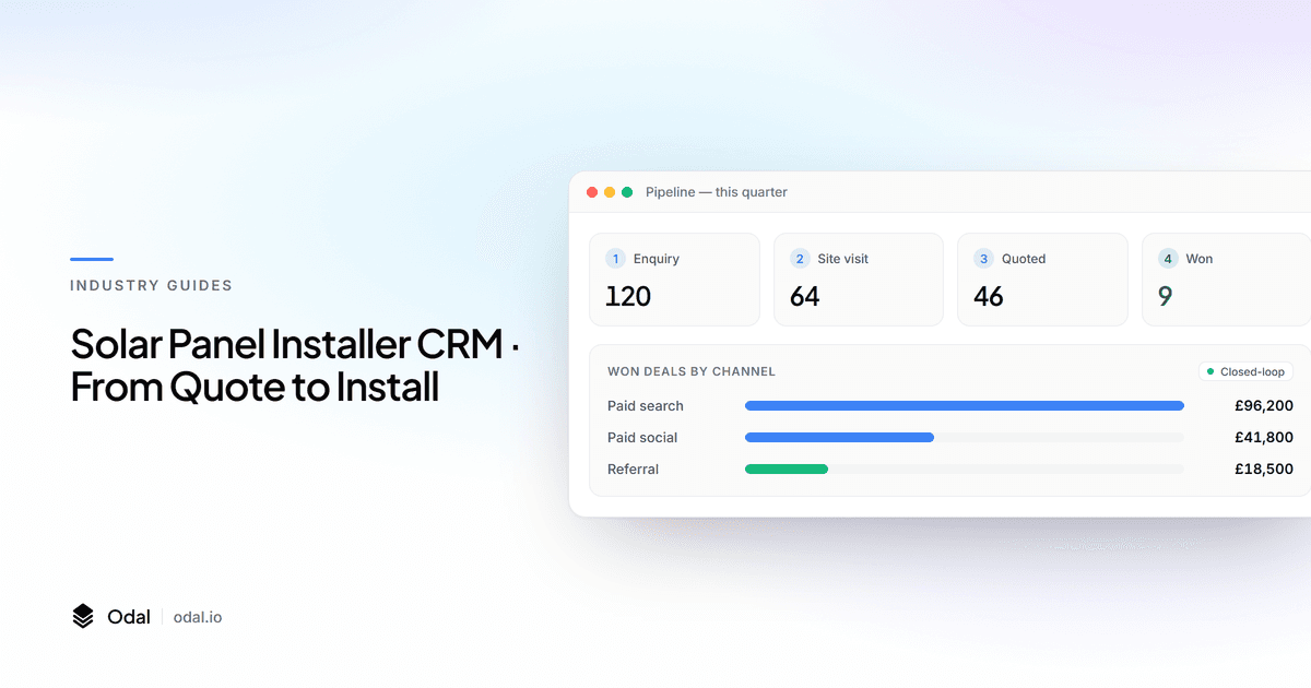 Solar Panel Installer CRM | From Quote to Install featured image